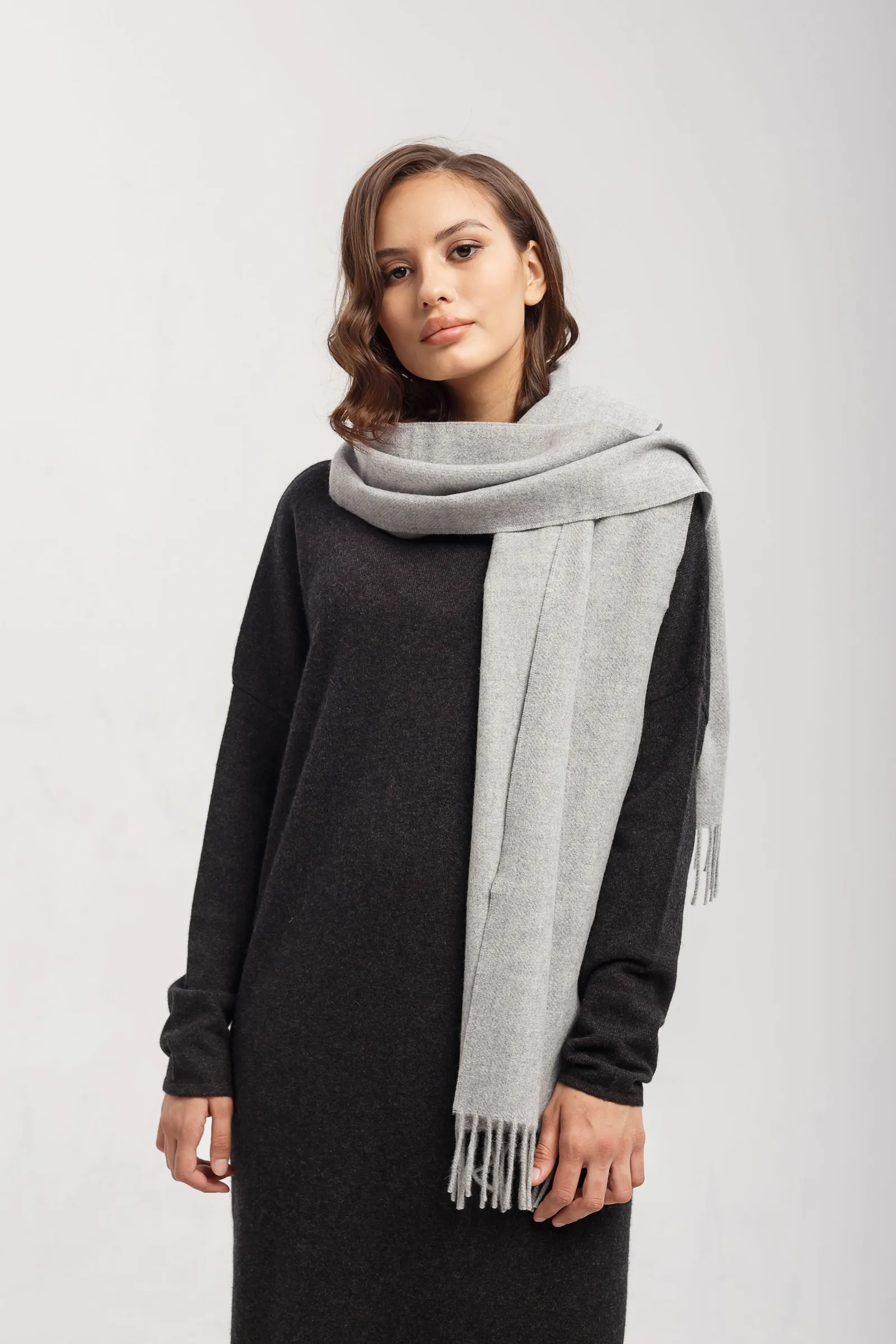 Шарф из натуральной шерсти Blue Sky Cashmere