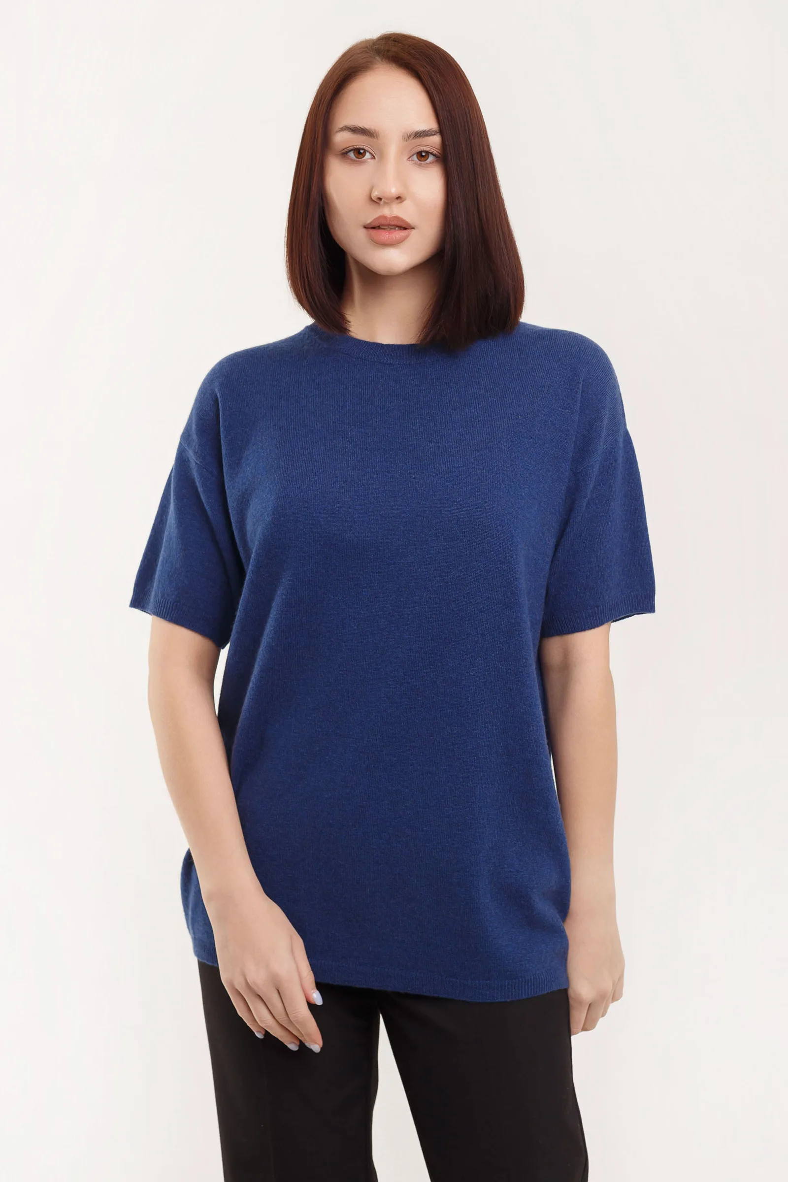 Джемпер удлинённый с короткими рукавами Cashmere House