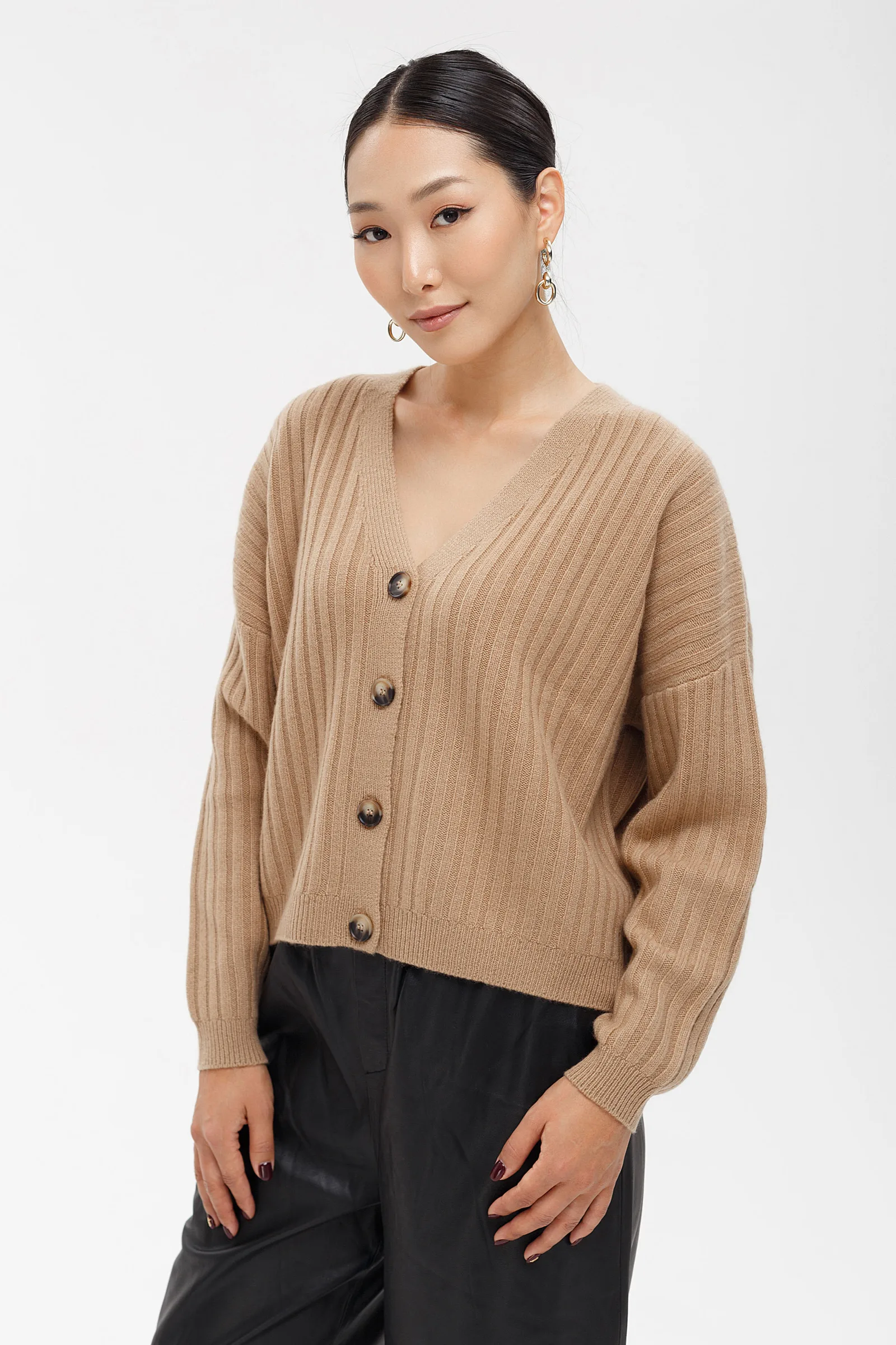 Кардиган с V-образным вырезом из кашемира Cashmere House